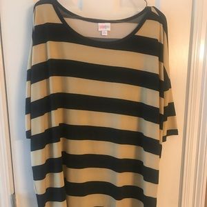 LulaRoe Irma Black/tan stripe